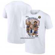 Maillot Manche Courte Denver Nuggets 2023 NBA Finals Champions Windmill team Caricature Blanc